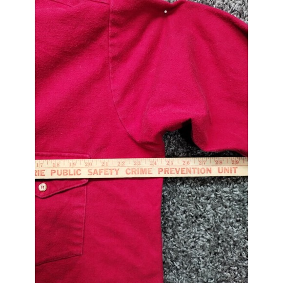 Vintage Winter Run Chamois Flannel Men XL Red Button‎ Up Long Sleeve - Picture 5 of 5